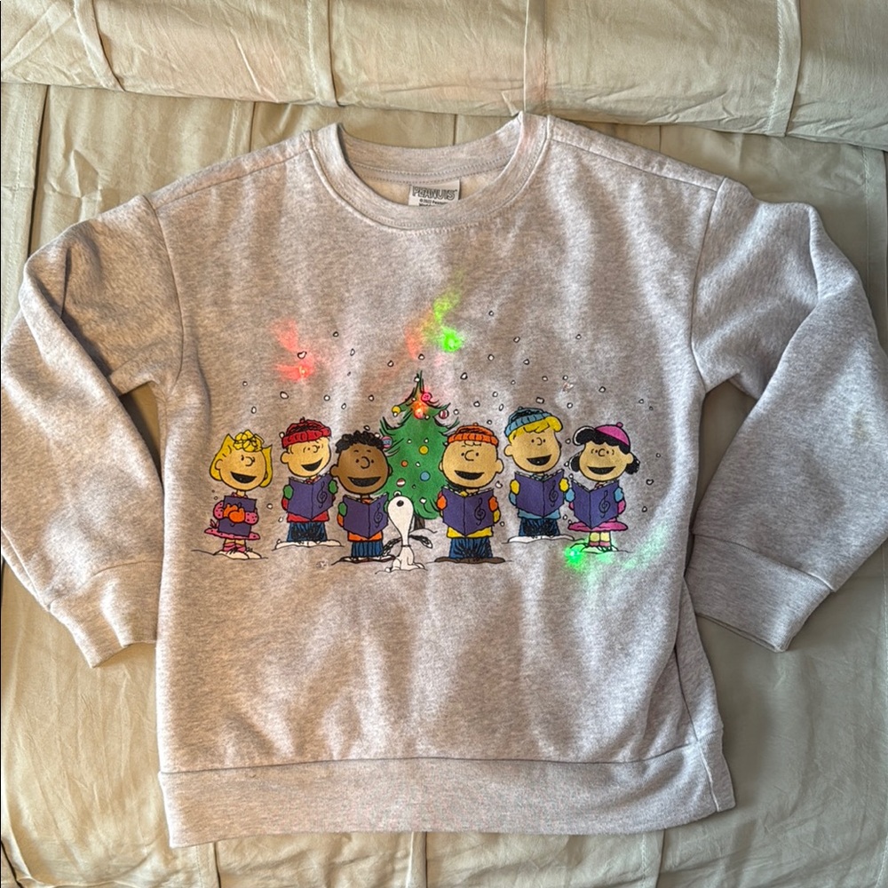 Kids light up Christmas peanuts Sweatshirt